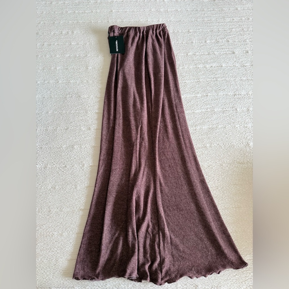 PrettyLittleThing Purple Pleated A-Line Maxi Skirt